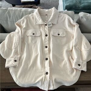 Free People Shacket NWT Sz. XS Cream